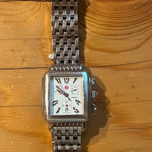 Michele Silver Watch with White Dial - Picture 1 of 5